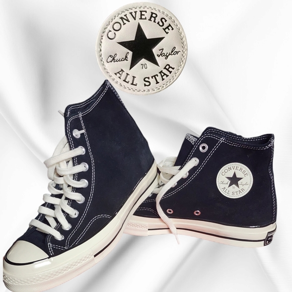 Converse Other - NIB Converse Chuck Taylor All Star 70 Hi Black Suade Men's 8 Women's 10